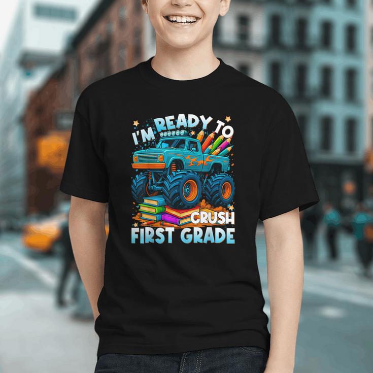Crush 1st Grade! Monster Truck Back to School Youth T-shirt