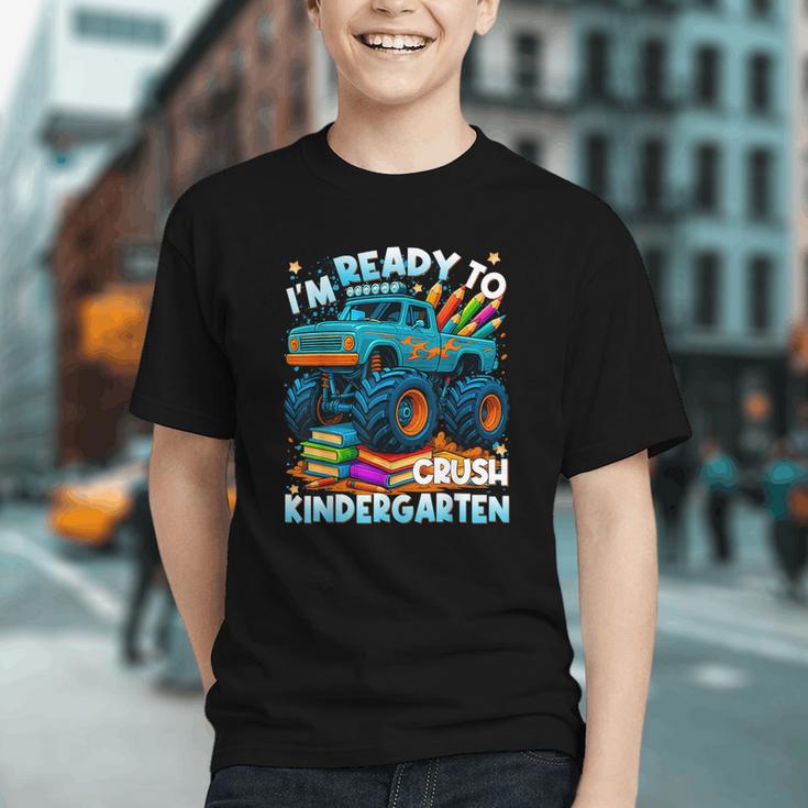 Crush Kindergarten! Monster Truck Back to School Youth T-shirt
