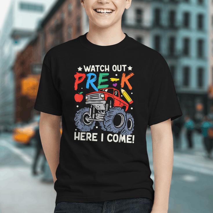 Crush Pre-K in a Monster Truck Back to School Youth T-Shirt Crush Pre-K in a Monster Truck Back to School Youth T-Shirt
