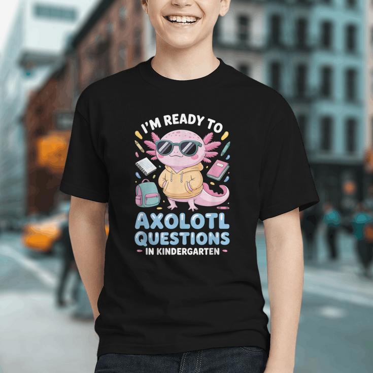 Curious Kids Axolotl Questions Back to School Youth T-Shirt Curious Kids Axolotl Questions Back to School Youth T-Shirt