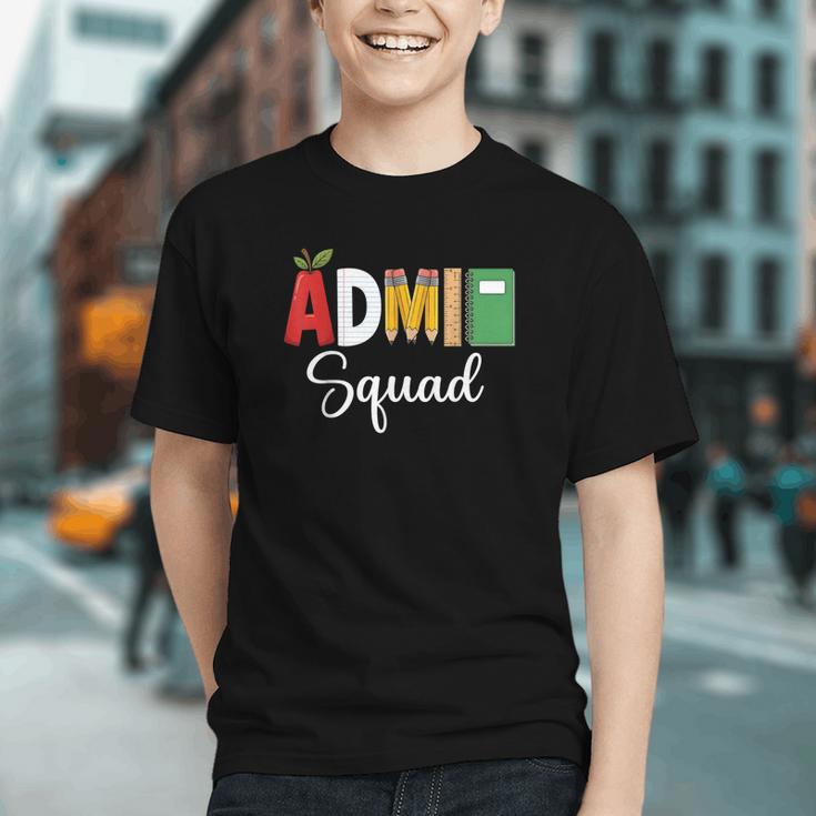 Cute Admin Squad Back to School Office Youth T-Shirt Cute Admin Squad Back to School Office Youth T-Shirt