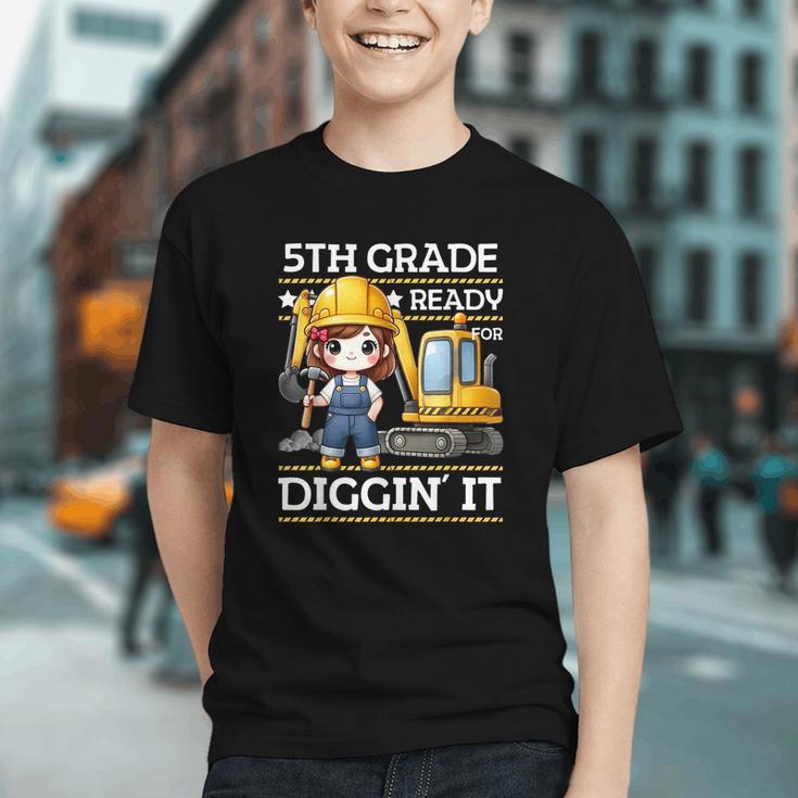 Dig into 5th Grade! Construction Back to School Youth T-Shirt