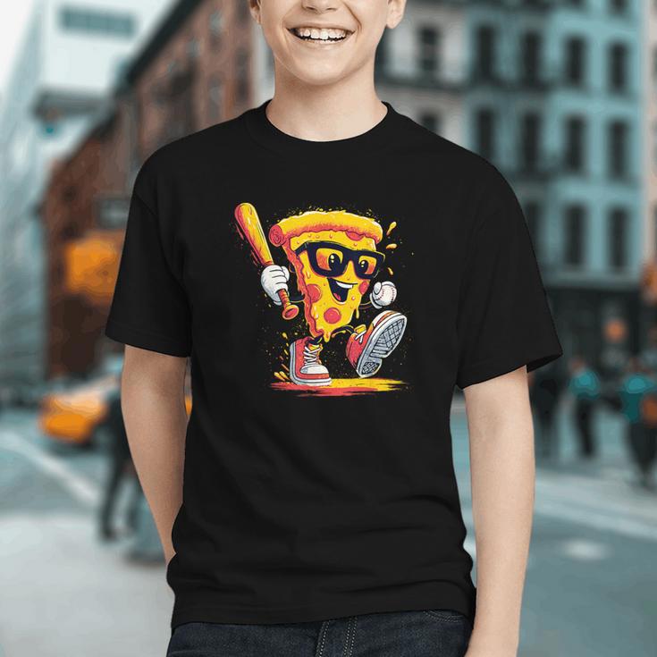 Drippy Pizza Baseball Slice Cartoon Sports Food Graphic Youth Drippy Pizza Baseball Slice Cartoon Sports Food Graphic Youth