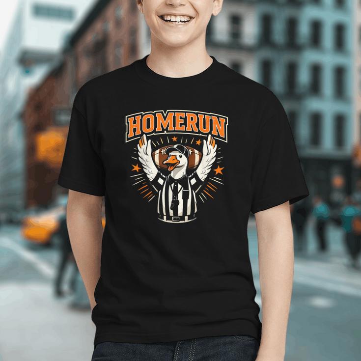 Football Referee Touchdown Baseball Homerun Goose Graphic Youth Football Referee Touchdown Baseball Homerun Goose Graphic Youth