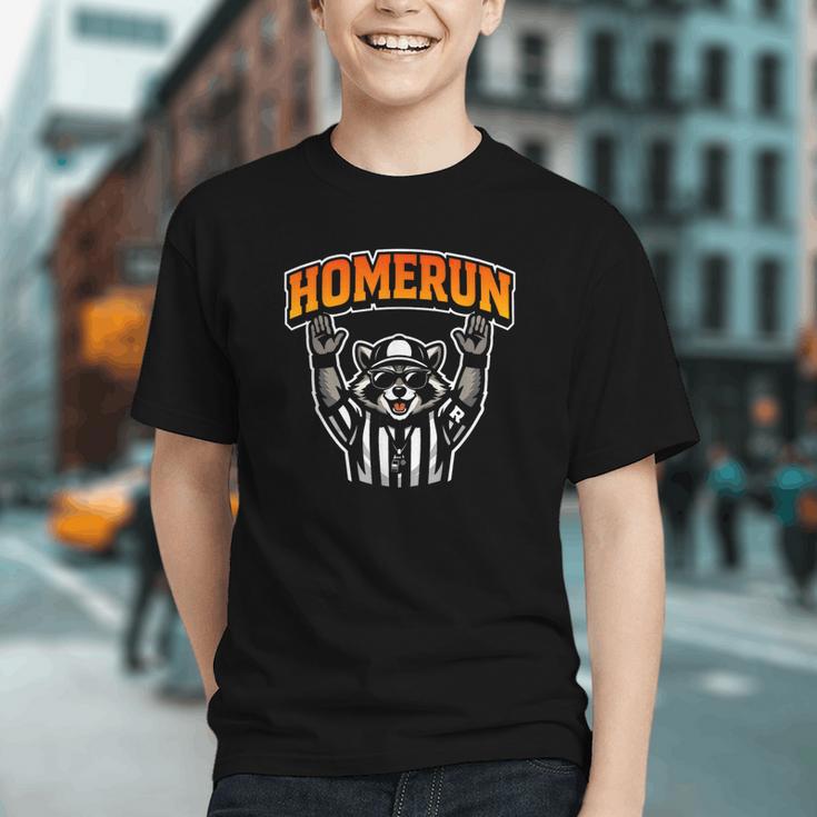 Football Referee Touchdown Baseball Homerun Raccoon Graphic Youth Football Referee Touchdown Baseball Homerun Raccoon Graphic Youth