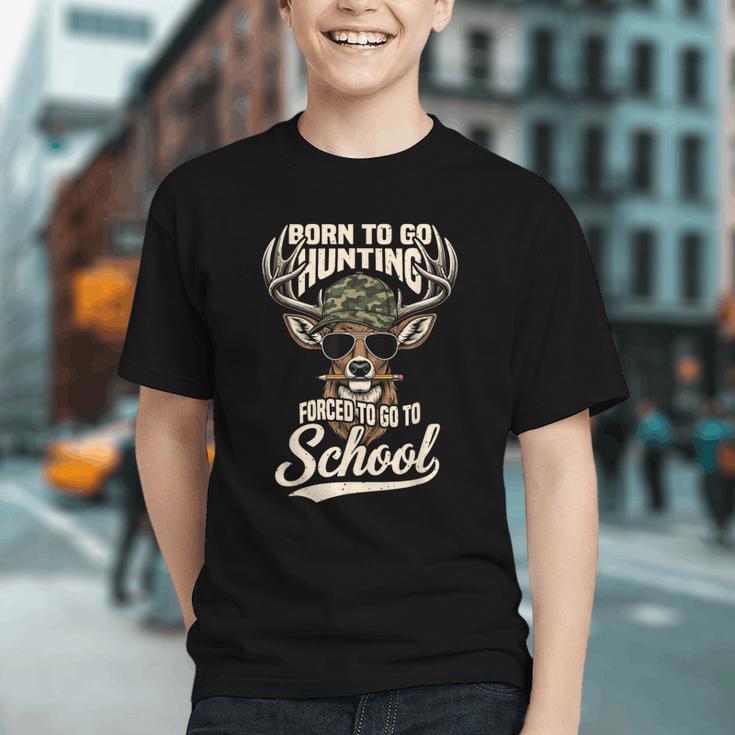 Forced to Go to School Deer Hunting Youth T-shirt