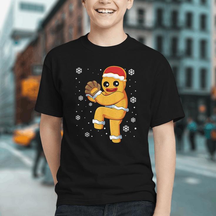 Gingerbread Man Baseball Christmas Graphic Youth Gingerbread Man Baseball Christmas Graphic Youth