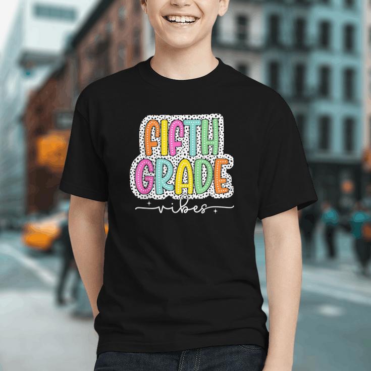 Groovy Dalmatian Dots 5th Grade Back to School Youth T-shirt Groovy Dalmatian Dots 5th Grade Back to School Youth T-shirt