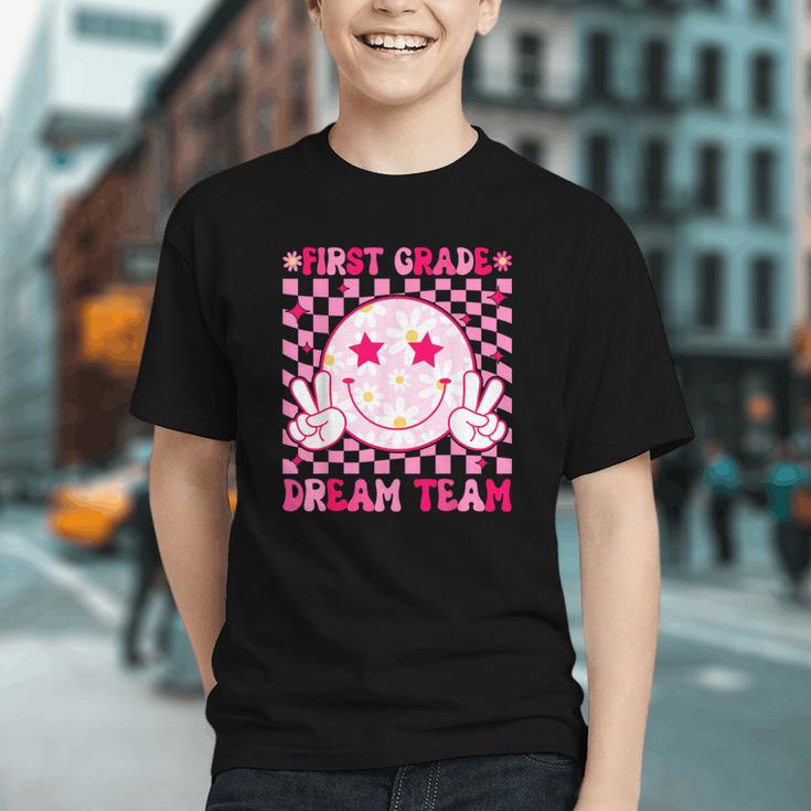 Groovy First Grade Dream Team Back to School Youth T-Shirt