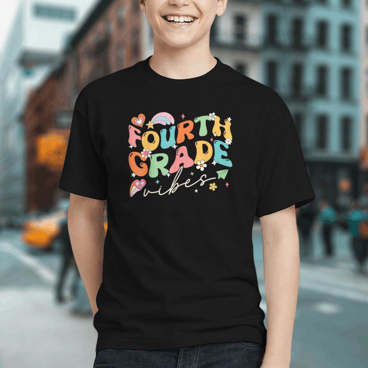 Groovy Fourth Grade Vibes Back to School Youth T-Shirt
