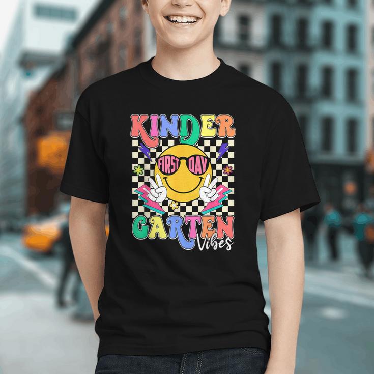 Groovy Smiley Kindergarten Team Back to School Youth T-shirt