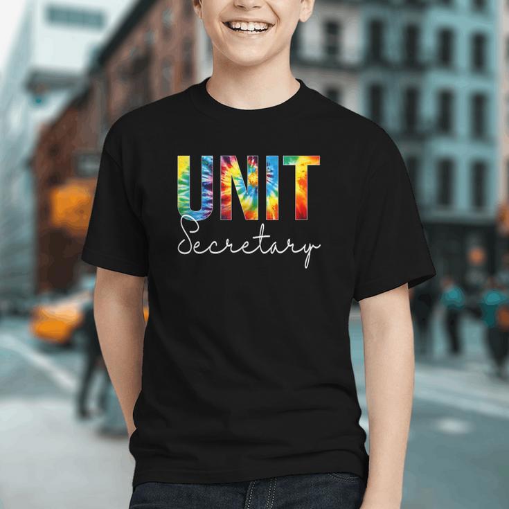 Groovy Tie Dye Unit Secretary Back to School Youth T-shirt Groovy Tie Dye Unit Secretary Back to School Youth T-shirt