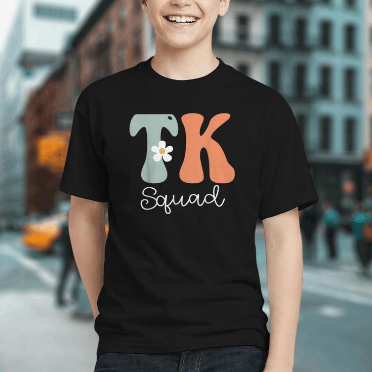 Groovy TK Squad Vibes: Fun Back to School Youth T-shirt