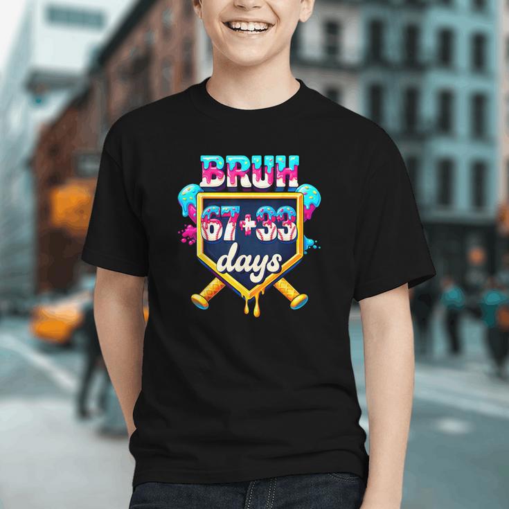 Happy 6733 Days Of School Baseball Drip 100th Day Of School Graphic Youth