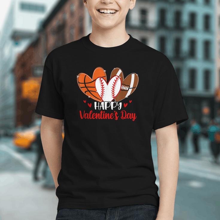 Happy Valentines Day Shirt Boys Basketball Baseball Football Graphic Youth