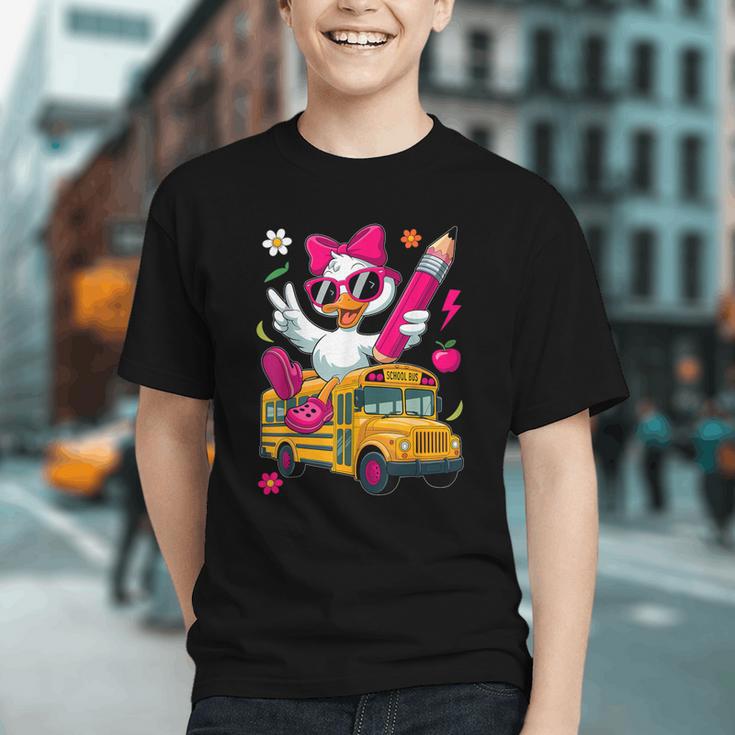 Honk Into the First Day! Cute Goose Back to School Youth T-shirt