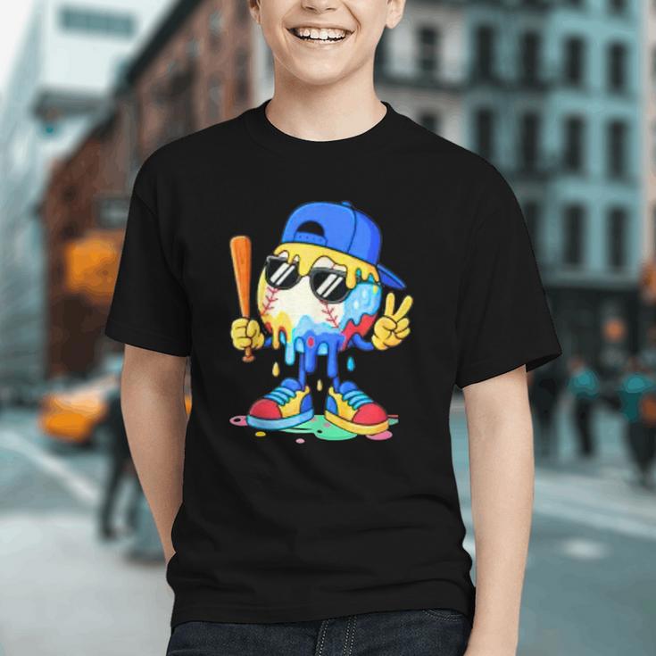 Ice Cream Baseball Drip Spots Sprinkle For Boys Youth Kids Graphic Youth