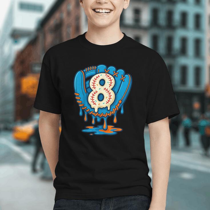 Ice Cream Baseball Glove 8th Birthday Edition Graphic Youth Ice Cream Baseball Glove 8th Birthday Edition Graphic Youth