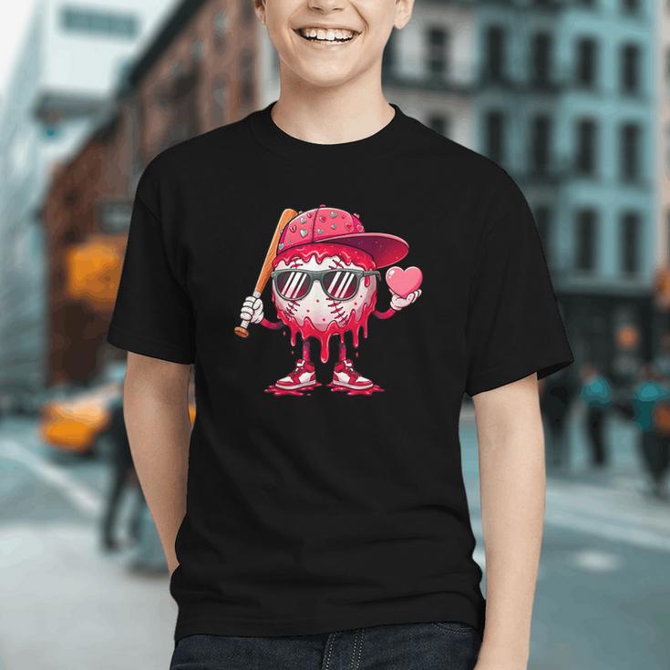Ice Cream Drip Baseball Valentine's Day Spots Baseball Drip Graphic Youth Ice Cream Drip Baseball Valentine's Day Spots Baseball Drip Graphic Youth