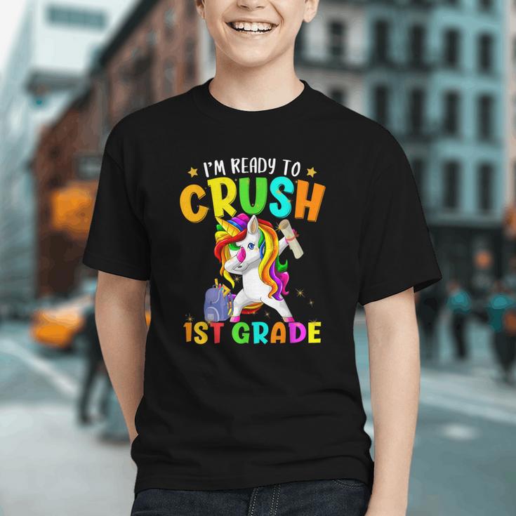 I'm Ready To Crush 1st Grade Dabbing Unicorn Back To School Graphic Youth I'm Ready To Crush 1st Grade Dabbing Unicorn Back To School Graphic Youth
