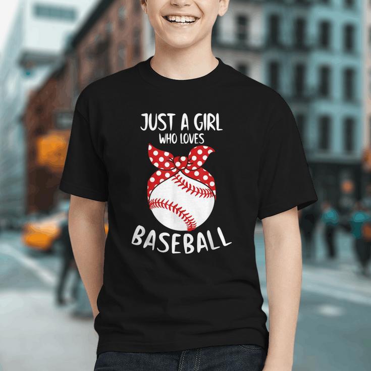 Just A Girl Who Loves Baseball Cute Retro Baseball Lover Graphic Youth Just A Girl Who Loves Baseball Cute Retro Baseball Lover Graphic Youth