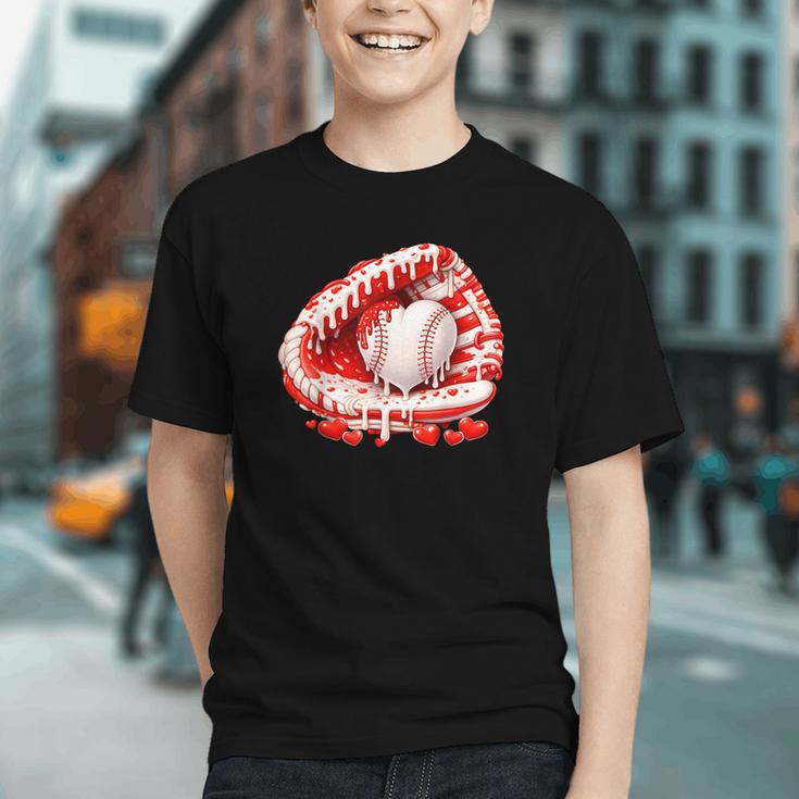 Kid Drip Ice Cream Baseball Heart Catcher Valentines Day Boy Graphic Youth Kid Drip Ice Cream Baseball Heart Catcher Valentines Day Boy Graphic Youth
