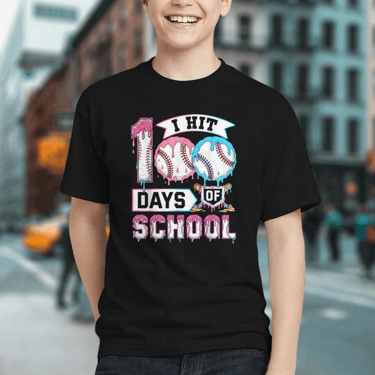 Kids 100 Days Of School Boys 100th Day Baseball Drip Toddler Graphic Youth