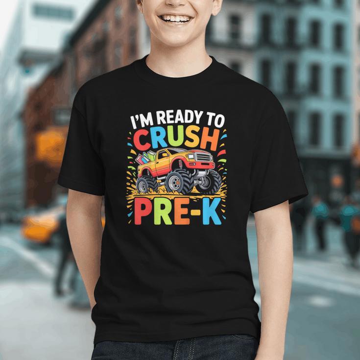 Kids I'm Ready To Crush Pre-K Shirt Back To School PreK Boy Graphic Youth