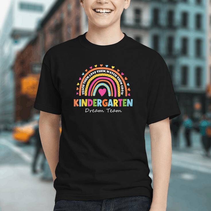 Kindergarten Dream Team Rainbow Welcome Back To School Graphic Youth Kindergarten Dream Team Rainbow Welcome Back To School Graphic Youth