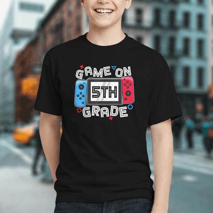 Level Up His 5th Grade Style! Gamer Back to School Youth T-Shirt Level Up His 5th Grade Style! Gamer Back to School Youth T-Shirt