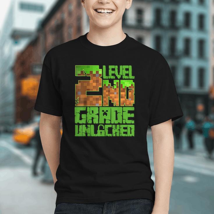 Level Up to 2nd Grade! Pixel Back to School Youth T-shirt