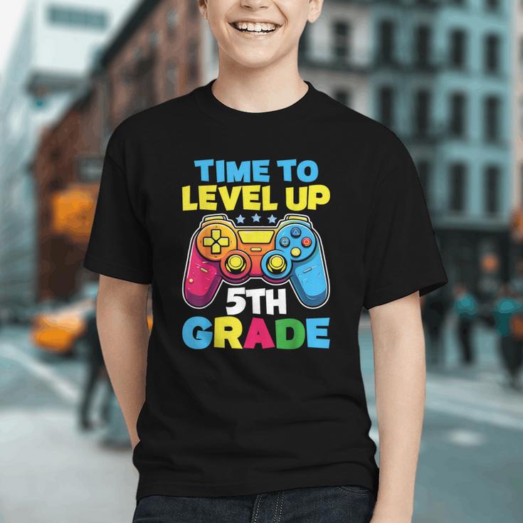 Level Up to 5th Grade Gamer Back to School Youth T-shirt Level Up to 5th Grade Gamer Back to School Youth T-shirt