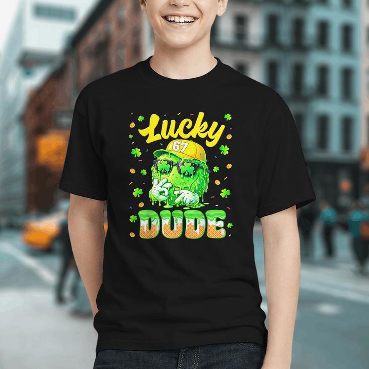 Lucky Dude Drip Baseball Shamrock St Patrick Men Boy Youth Graphic Youth
