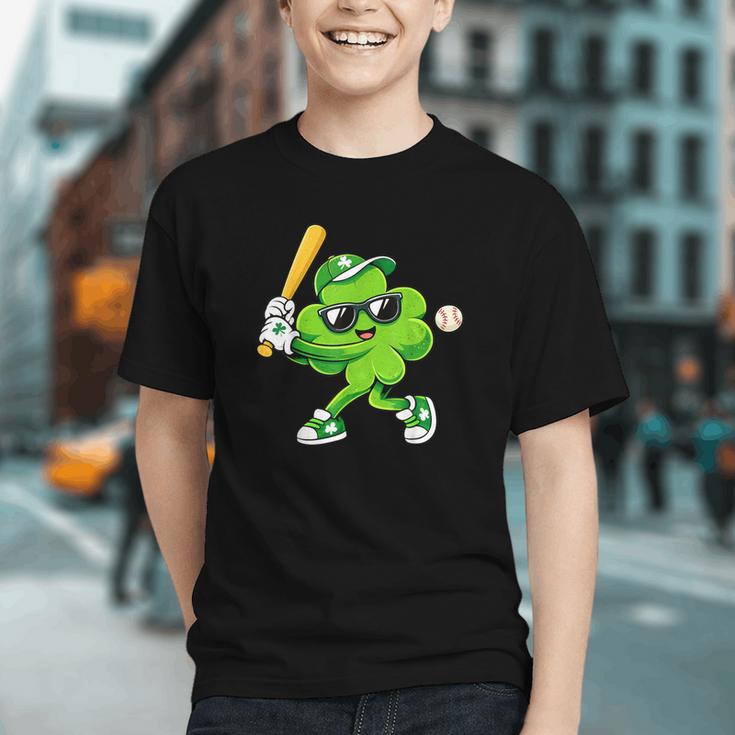 Lucky Shamrock Playing Baseball St Patrick's Kids Boys Graphic Youth Lucky Shamrock Playing Baseball St Patrick's Kids Boys Graphic Youth