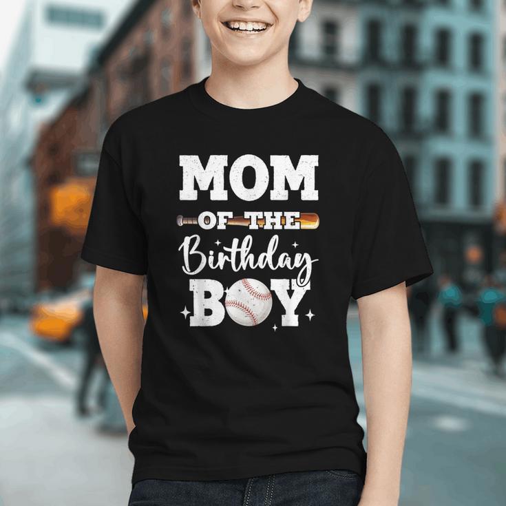 Mom Of The Birthday Boy Baseball Bday Family Graphic Youth