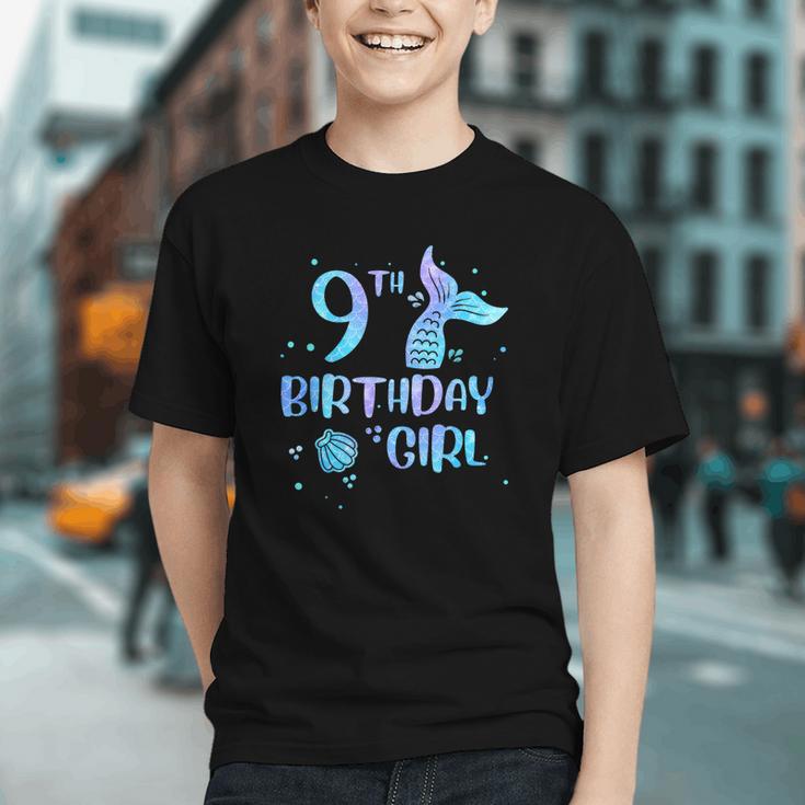 Ninth Birthday Girl Mermaid 9th Toddler's Back To School Graphic Youth Ninth Birthday Girl Mermaid 9th Toddler's Back To School Graphic Youth