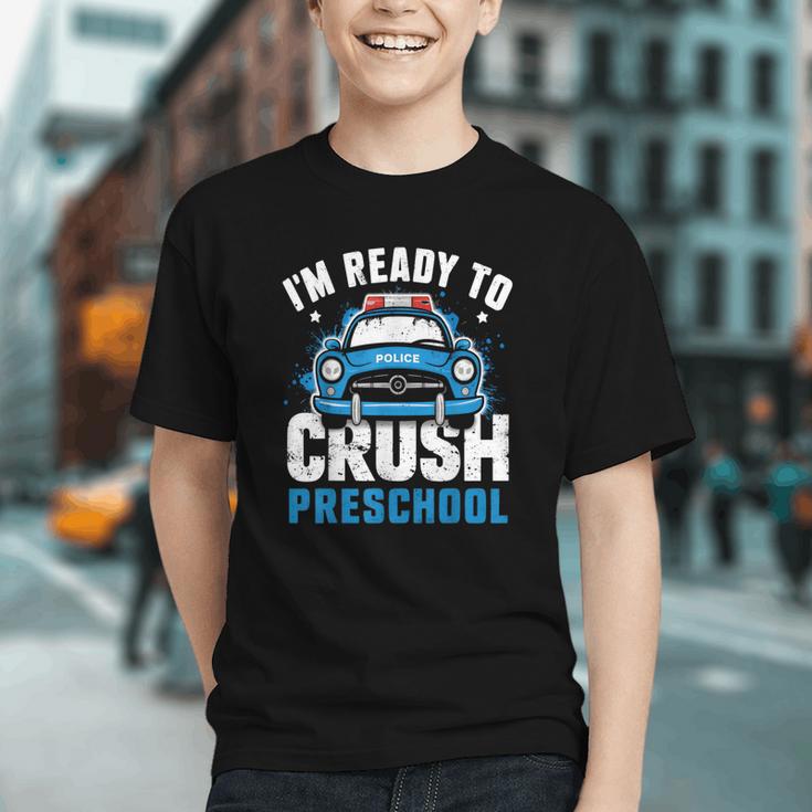 Patrolling Preschool! Police Car Back to School Youth T-shirt