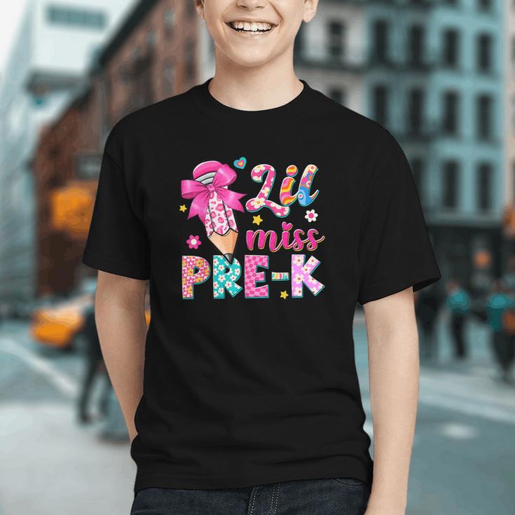 Pencil Bow Lil Miss Pre-K Pre-K Back To School Graphic Youth Pencil Bow Lil Miss Pre-K Pre-K Back To School Graphic Youth