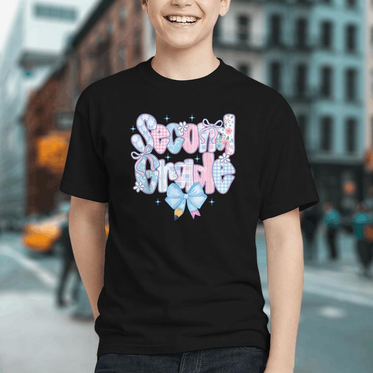 Preppy Second Grade First Day Back To School 2nd Grade Bow Graphic Youth Preppy Second Grade First Day Back To School 2nd Grade Bow Graphic Youth