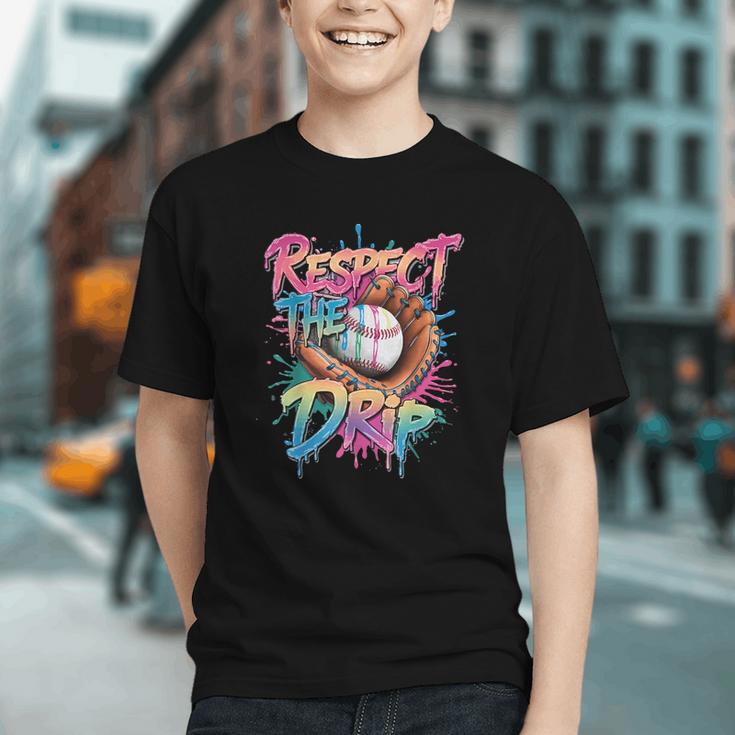 Respect The Drip Baseball Drip Glove Youth Boys Girls Player Graphic Youth Respect The Drip Baseball Drip Glove Youth Boys Girls Player Graphic Youth