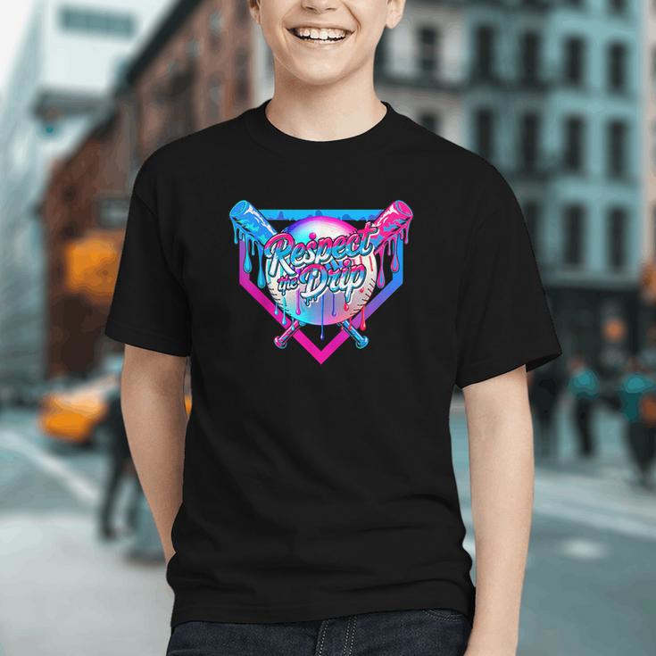 Respect The Drip Baseball Ice Cream For Kids Boys Youth Graphic Youth