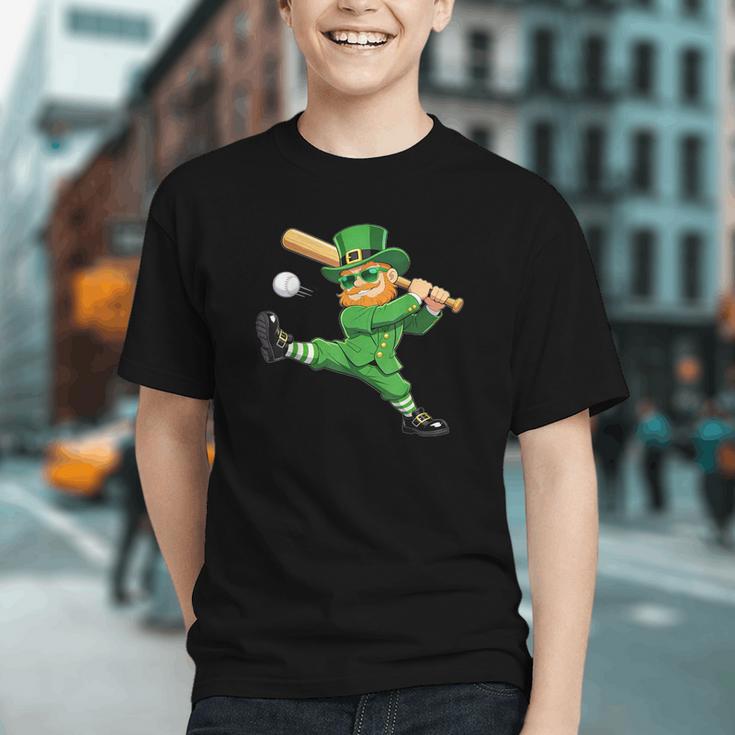 Retro Leprechaun Baseball St Patricks Day Sport Men Boy Kids Graphic Youth