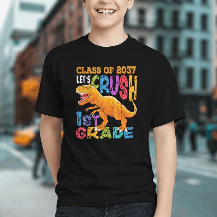 Roaring into 1st Grade Dinosaur Back to School Youth T-shirt Roaring into 1st Grade Dinosaur Back to School Youth T-shirt