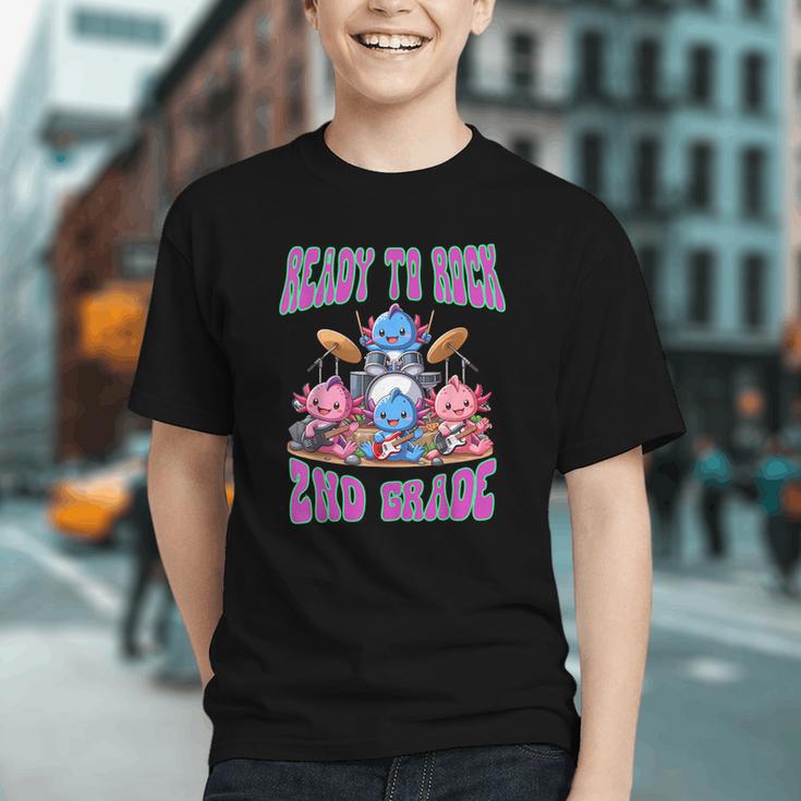Rocking 2nd Grade! Axolotl Back to School Youth T-Shirt Rocking 2nd Grade! Axolotl Back to School Youth T-Shirt