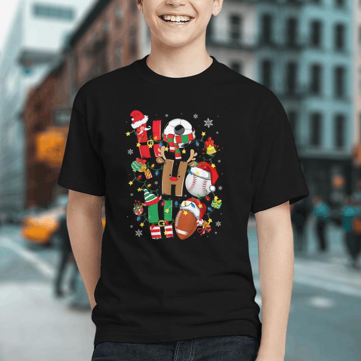 Santa Baseball Football Soccer Pajamas Ho Ho Christmas Xmas Graphic Youth Santa Baseball Football Soccer Pajamas Ho Ho Christmas Xmas Graphic Youth