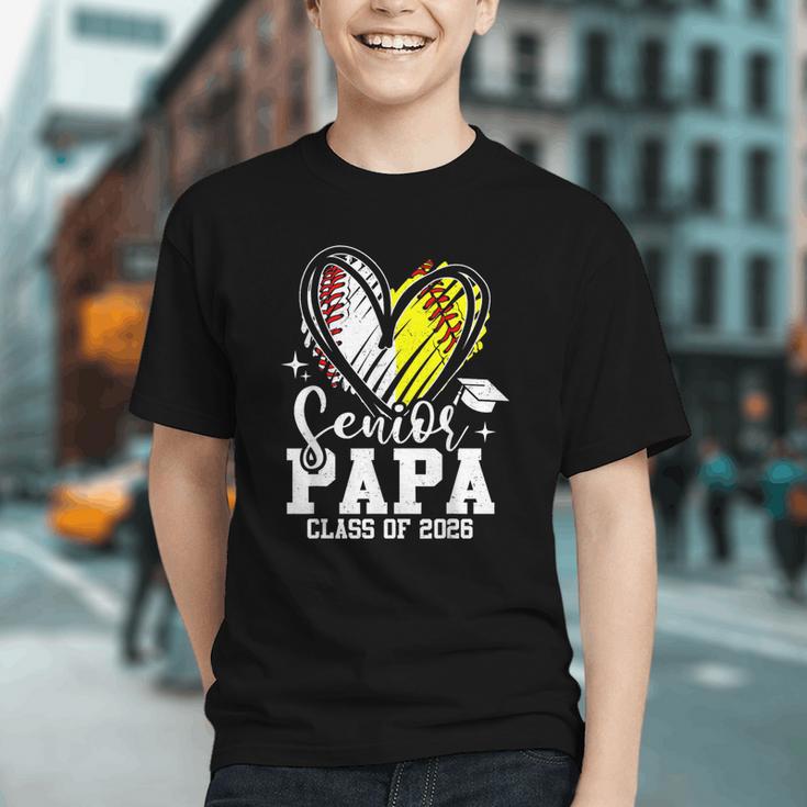 Senior Papa Class Of 2026 Baseball Softball Graduation Heart Graphic Youth Senior Papa Class Of 2026 Baseball Softball Graduation Heart Graphic Youth
