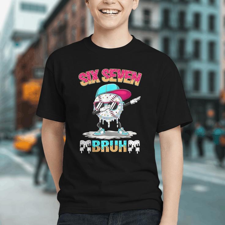 Six Seven 67 Meme Ice Cream Drip Baseball Dabbing Boy Kids Graphic Youth