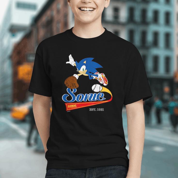 Sonic The Hedgehog Sonic Baseball Est 1991 Graphic Youth Sonic The Hedgehog Sonic Baseball Est 1991 Graphic Youth