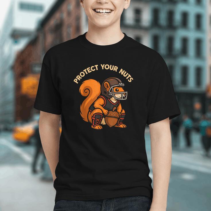 Squirell Baseball Catcher Player Joke Tee Protect Your Nuts Graphic Youth Squirell Baseball Catcher Player Joke Tee Protect Your Nuts Graphic Youth