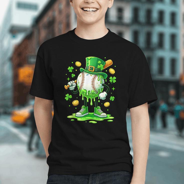 St Patrick Day Baseball Drip Ice Cream Baseball Graphic Youth St Patrick Day Baseball Drip Ice Cream Baseball Graphic Youth